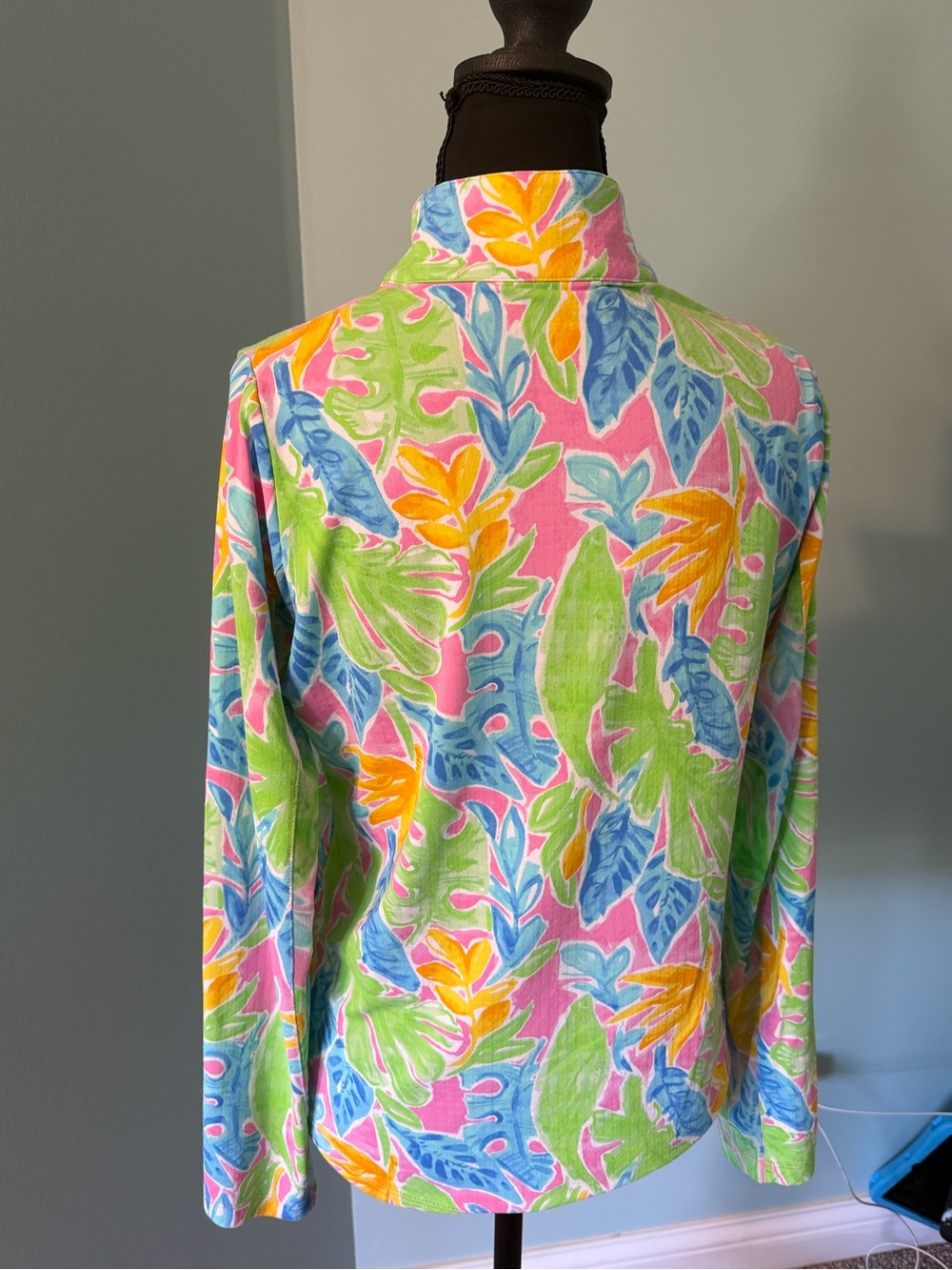 IBKUL Floral Performance Top - Pink, Blue & Green - Picture 3 of 4
